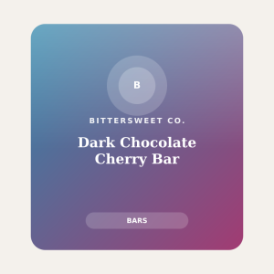 Dark Chocolate Cherry Bar