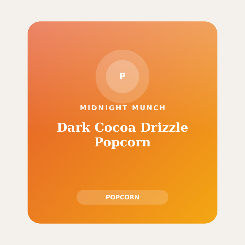 Dark Cocoa Drizzle Popcorn