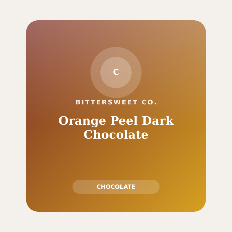 Orange Peel Dark Chocolate