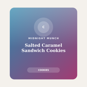 Salted Caramel Sandwich Cookies